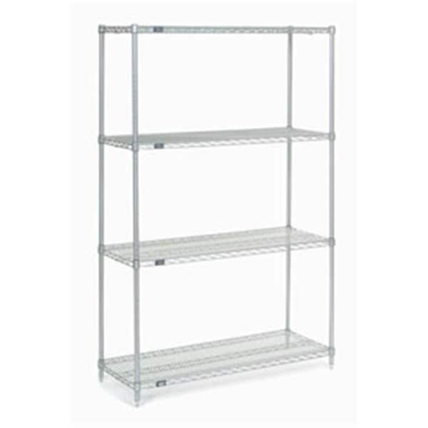 Designed To Furnish Nexel Chrome Wire Shelving - Chrome - 42 x 21 x 74 in. DE3493962 - main